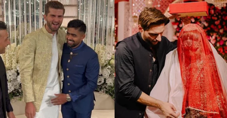 Babar azam joins shaheen afridi wedding ceremony