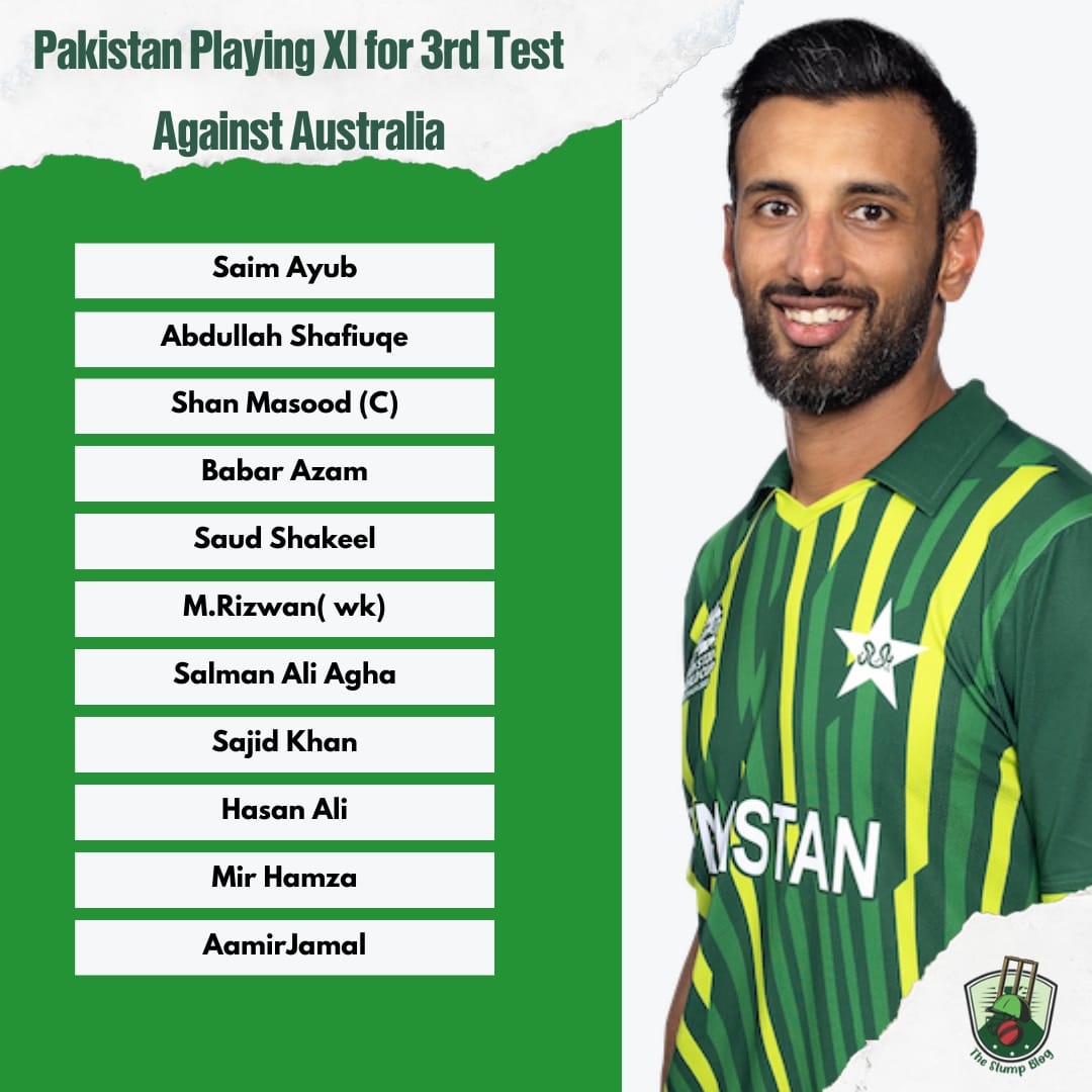 Pak vs Aus: Australia and Pakistan Confirms Playing XI for Sydney Test